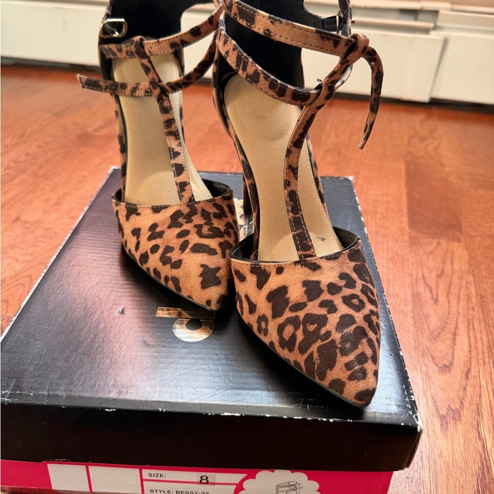 Charlotte Russe Brown Leopard Print Heels